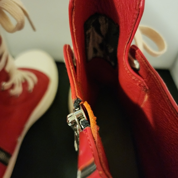 Rick Owens high-top sneakers in smooth calf leather size 10 - Picture 2 of 11